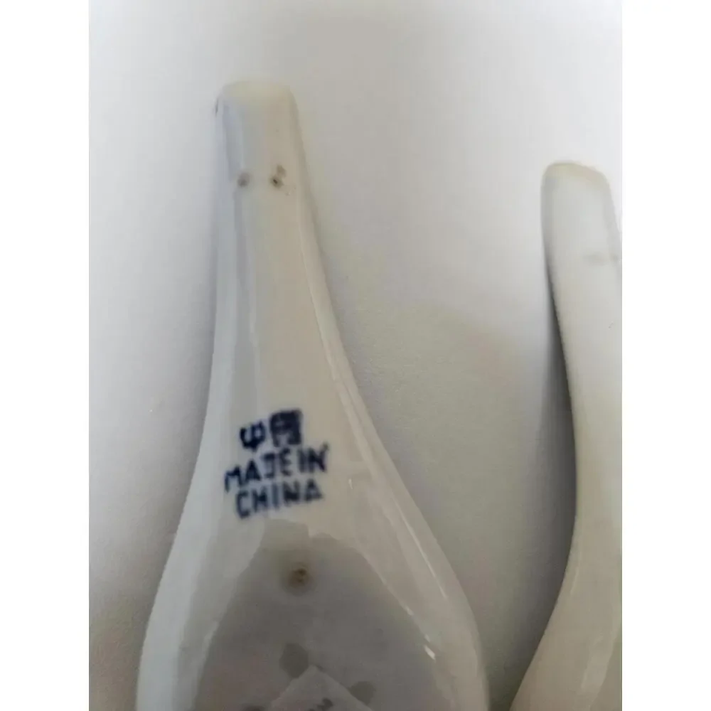 Vintage Asian Ceramic Soup Spoon Ramen‎ Wonton 2 Chinese